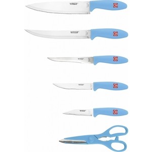 фото Набор ножей 7 предметов vitesse (vs-8130 голубой)