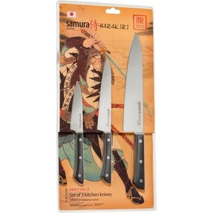 фото Набор ножей 3 предмета samura harakiri (shr-0220b/k)