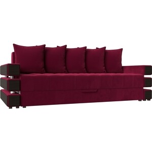 Диван-еврокнижка Мебелико Венеция микровельвет красный диван еврокнижка мебелико венеция микровельвет красно