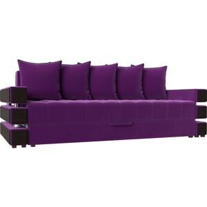 Диван-еврокнижка Мебелико Венеция микровельвет фиолетовый диван еврокнижка мебелико венеция микровельвет бежево коричн