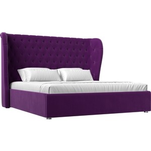 Кровать Мебелико Далия микровельвет фиолетовый кровать мебелико кариба микровельвет фиолетовый