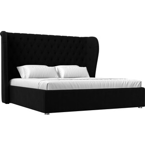 Кровать Мебелико Далия микровельвет черный кровать мебелико далия микровельвет фиолетовый