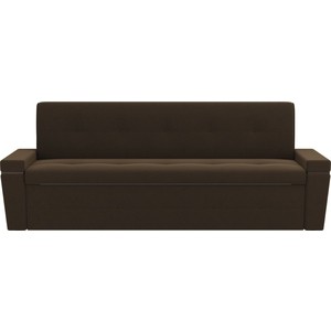 Кухонный диван Мебелико Деметра микровелвет (коричневый)