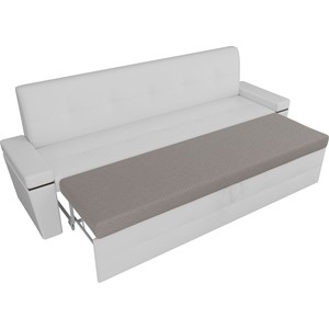 Кухонный диван Мебелико Деметра эко-кожа (белый)