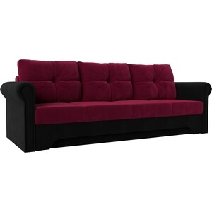 Диван-еврокнижка Мебелико Европа микровельвет красно-черный диван еврокнижка мебелико европа эко кожа бежевый
