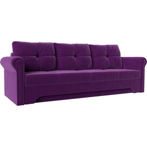 фото Диван-еврокнижка мебелико европа микровельвет фиолетовый