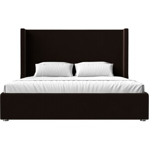 Кровать Мебелико Ларго микровельвет коричневый кровать мебелико афина микровельвет коричневый