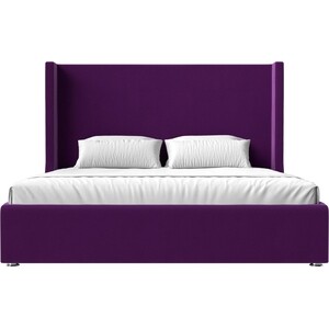 Кровать Мебелико Ларго микровельвет фиолетовый кровать артмебель ларго микровельвет