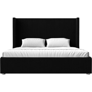 Кровать Мебелико Ларго микровельвет черный кровать мебелико ларго микровельвет коричневый