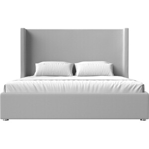 Кровать Мебелико Ларго эко-кожа белый интерьерная кровать мебелико камилла эко кожа черно белый