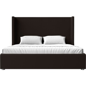 Кровать Мебелико Ларго эко-кожа коричневый интерьерная кровать мебелико камилла эко кожа бежево коричневый