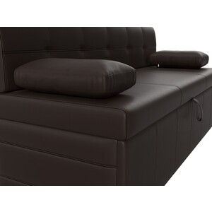 Кухонный диван Мебелико Лео эко-кожа коричневый