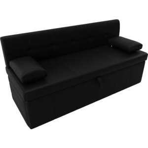 Кухонный диван Мебелико Лео эко-кожа черный