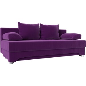 Диван-еврокнижка Мебелико Ник-2 микровельвет фиолетовый кровать мебелико принцесса микровельвет фиолетовый