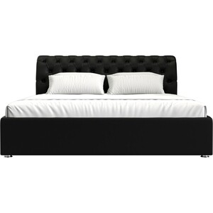 Кровать Мебелико Сицилия эко-кожа черный