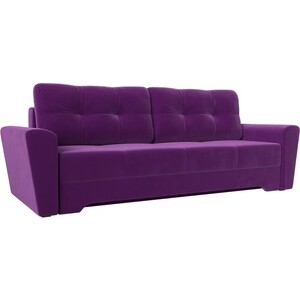 фото Диван-еврокнижка мебелико амстердам микровельвет фиолетовый