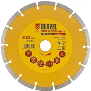 Алмазный диск DENZEL 180x22 2 мм (73103) диск алмазный отрезной sturm 9020 04 180x22 wc 180 мм 1 шт