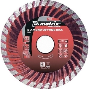 Алмазный диск Matrix Turbo 180x22 2 мм (73181) диск алмазный отрезной sturm 9020 04 180x22 wc 180 мм 1 шт