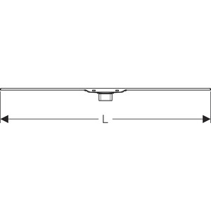 Душевая решетка Geberit CleanLine 60 для лотка, 30-90 см, рамка черная, нержавеющая сталь (154.456.00.1)