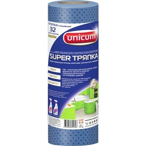 

Супер тряпка UNICUM 32шт 28*23 Innovation в рулоне, 32шт 28*23 Innovation в рулоне