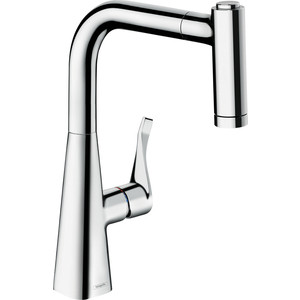 Смеситель для кухни Hansgrohe Metris выдвижной излив, хром (14834000)