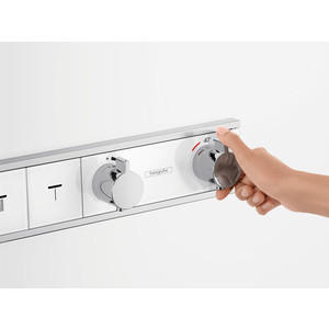 Термостат для ванны Hansgrohe RainSelect на четыре выхода, для механизма 15312180, хром (15357000) термостат для ванны grohe grohtherm smartcontrol встраиваемый для 35600000 на два выхода 29124000