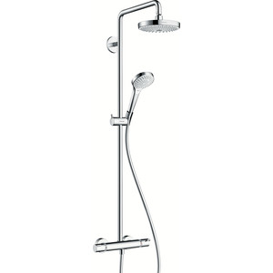 фото Душевая система hansgrohe croma select s ecosmart 180 2jet, белый/хром (27254400)