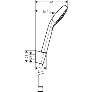 фото Душевой набор hansgrohe croma select e 160 см, белый/хром (26412400)