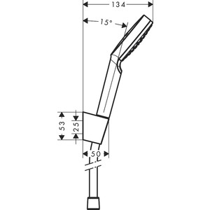 фото Душевой набор hansgrohe crometta 160 см, белый/хром (26567400)