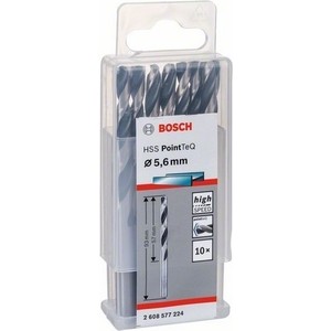 

Сверло по металлу Bosch 10шт HSS PointTeQ 5,6 мм (2.608.577.224), 10шт HSS PointTeQ 5,6 мм (2.608.577.224)