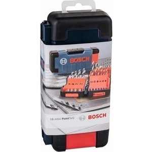 фото Набор сверл по металлу bosch hss pointteq 18шт toughbox d1-10 (2.608.577.350)