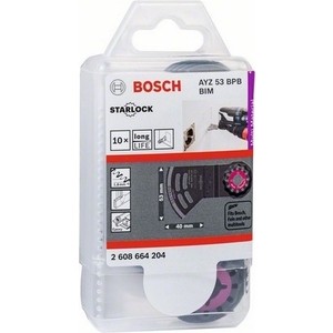 Полотно пильное Bosch 10шт Starlock BIM Dual-Tec 53x40 мм AYZ 53 BPB (2.608.664.204) 10шт Starlock BIM Dual-Tec 53x40 мм AYZ 53 BPB (2.608.664.204) - фото 1