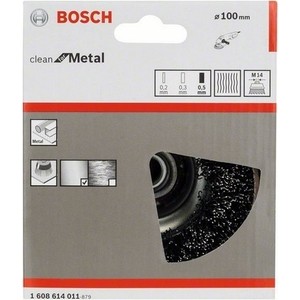 Корщетка чашечная Bosch М14, 0,5х100 мм витая, сталь 180 (1.608.614.011) М14, 0,5х100 мм витая, сталь 180 (1.608.614.011) - фото 2