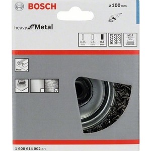 Корщетка чашечная Bosch М14, 0,8х100 мм пучки, сталь 180 (1.608.614.002) М14, 0,8х100 мм пучки, сталь 180 (1.608.614.002) - фото 2