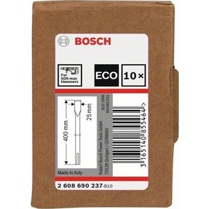 Зубило SDS-Max Bosch 10шт плоское 25x400 мм ECO (2.608.690.237) 10шт плоское 25x400 мм ECO (2.608.690.237) - фото 2
