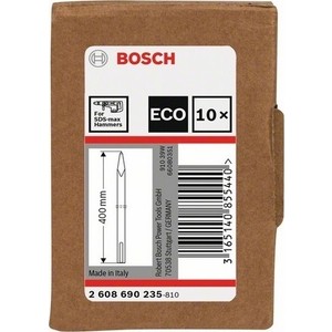 Зубило SDS-Max Bosch 10шт пиковое 400 мм ECO (2.608.690.235) 10шт пиковое 400 мм ECO (2.608.690.235) - фото 2