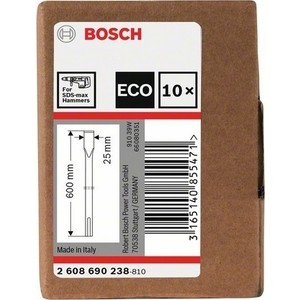 Зубило SDS-Max Bosch 10шт плоское 25x600 мм ECO (2.608.690.238) 10шт плоское 25x600 мм ECO (2.608.690.238) - фото 2