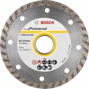 фото Алмазный диск bosch 115х22.2мм universal turbo eco (2.608.615.036)