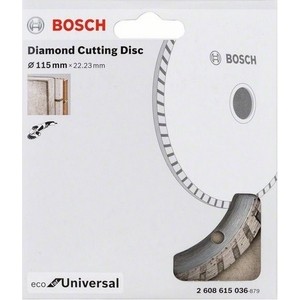 фото Алмазный диск bosch 115х22.2мм universal turbo eco (2.608.615.036)