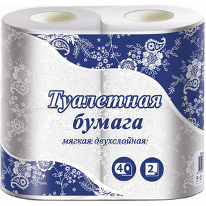 

Туалетная бумага Veiro белая 2 слоя 4 рулона, белая 2 слоя 4 рулона