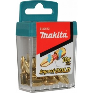 Набор бит Makita PH2, 1/4" 25 мм, 15шт Impact Gold (B-39512)