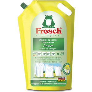 

Жидкое средство Frosch для стирки Лимон, 2 л, для стирки Лимон, 2 л