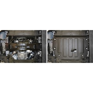 фото Защита картера и кпп автоброня для ford tourneo custom fwd (2013-н.в.) / transit (2014-н.в.), сталь 2 мм, 111.01867.1