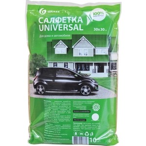 фото Салфетка grass из 100% микрофибры универсальная, 30х40 см 10 шт в упаковке