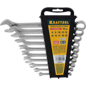 

Набор ключей комбинированных Kraftool 10шт 6-22 мм (27079-H10C), 10шт 6-22 мм (27079-H10C)