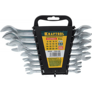 

Набор ключей рожковых Kraftool 8шт 8-24 мм (27033-H8C), 8шт 8-24 мм (27033-H8C)