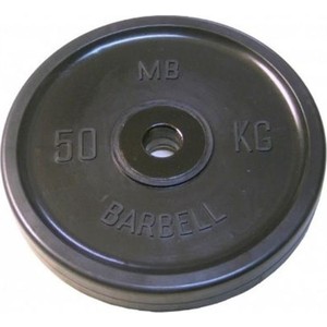 фото Диск олимпийский mb barbell d 51 мм черный 50,0 кг