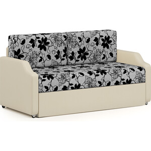 Кушетка Шарм-Дизайн Малыш шенилл цветы+экокожа бежевый кресло кровать шарм дизайн шарм экокожа беж и серый шенилл