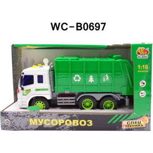 

Машинка электромеханическая Abtoys Мусоровоз (закрытый) 1:16 (WY320C), Мусоровоз (закрытый) 1:16 (WY320C)
