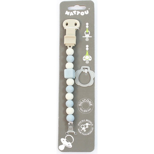 

Держатель Nattou для фиксации соски Pacifinder Lapidou light blue-white 879330, для фиксации соски Pacifinder Lapidou light blue-white 879330